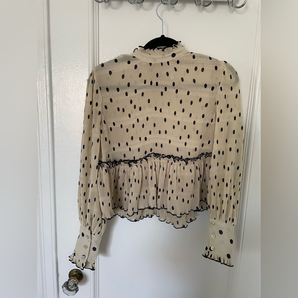 Ganni polka dot blouse size 36